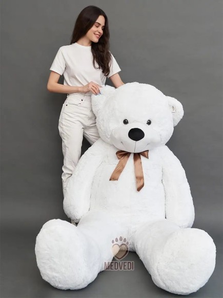 Большой мягкий мишка игрушка 220 см белый