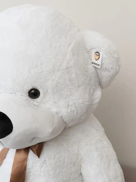 Большой мягкий мишка игрушка 220 см белый