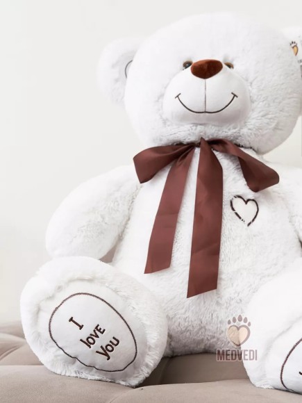 Медведь плюшевый большой 140 см белый