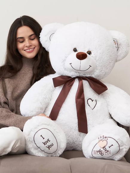 Медведь плюшевый большой 140 см белый