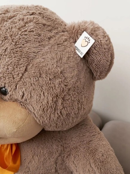 Большой плюшевый мягкий мишка 180 см кофе