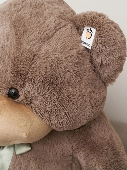 Большой плюшевый мишка 220 см кофейный