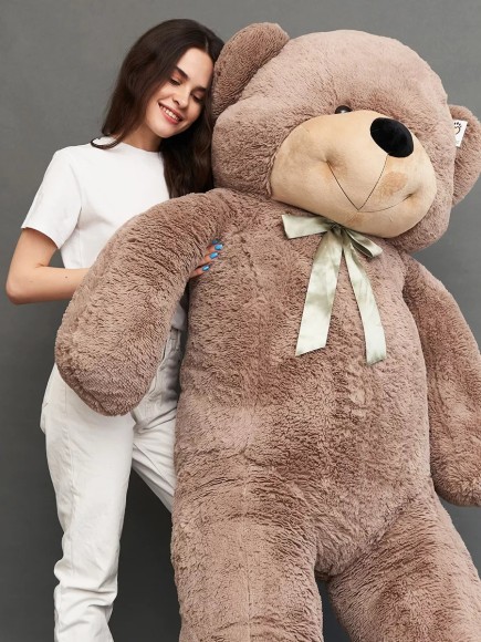 Большой плюшевый мишка 220 см кофейный