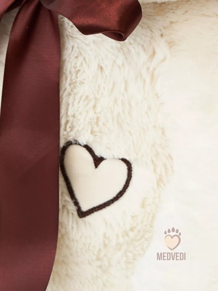 Мишка плюшевый 140 см молочный