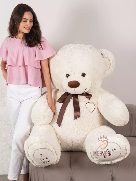 Большой медведь 180 см молочный