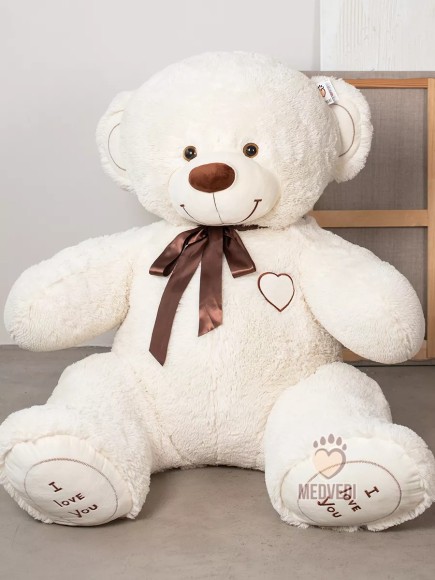 Большой медведь 180 см молочный