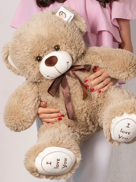 Плюшевый мишка 90 см кремовый