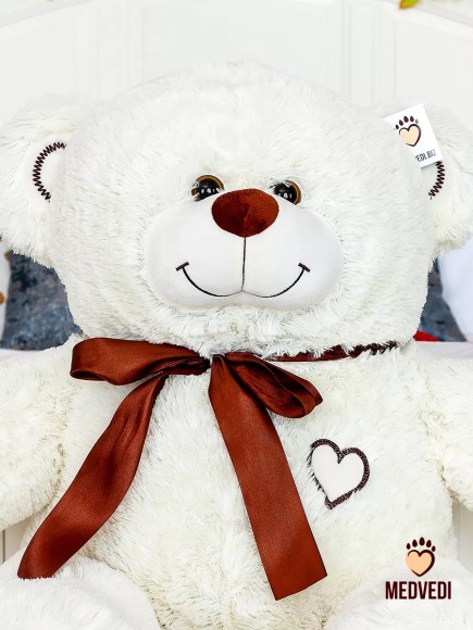 Плюшевый медведь 120 см молочный