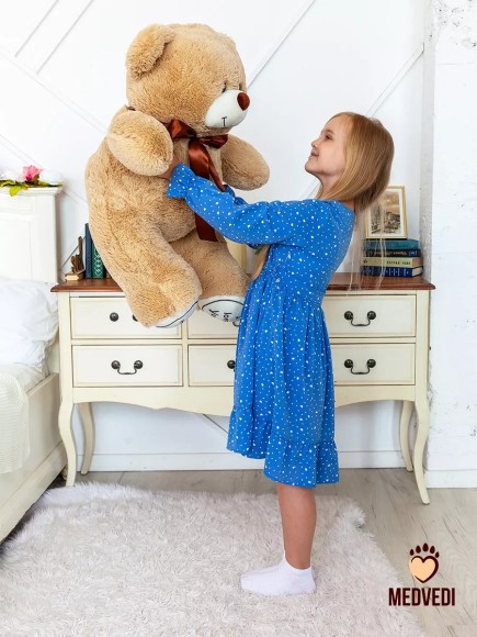 Плюшевый мишка 120 см кремовый